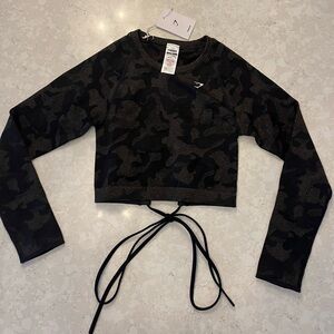 Gymshark Adapt Camo Seamless Long Sleeve Crop Top